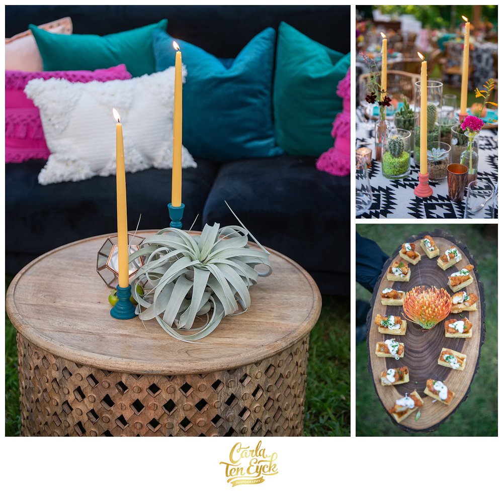 Airplants and cactus at a Southwest inspired wedding designed by Amy Champagne Events in Norwalk CT