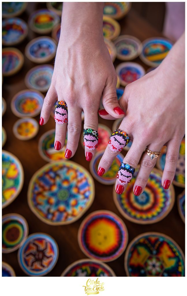 Beaded Frida Kahlo rings at Engage Summit Solaz Los Cabos in Cabo San Lucas Mexico