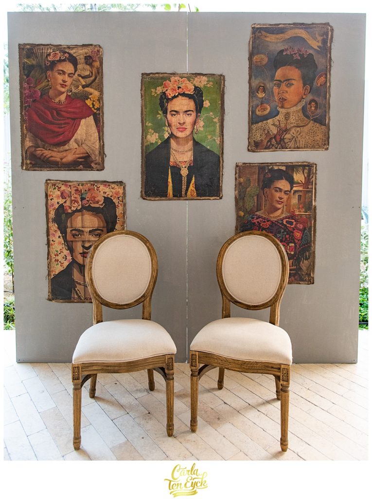 Frida Kahlo photo backdrop at the Engage 18 Gala at Solaz Los Cabo in Cabo San Lucas Mexico 