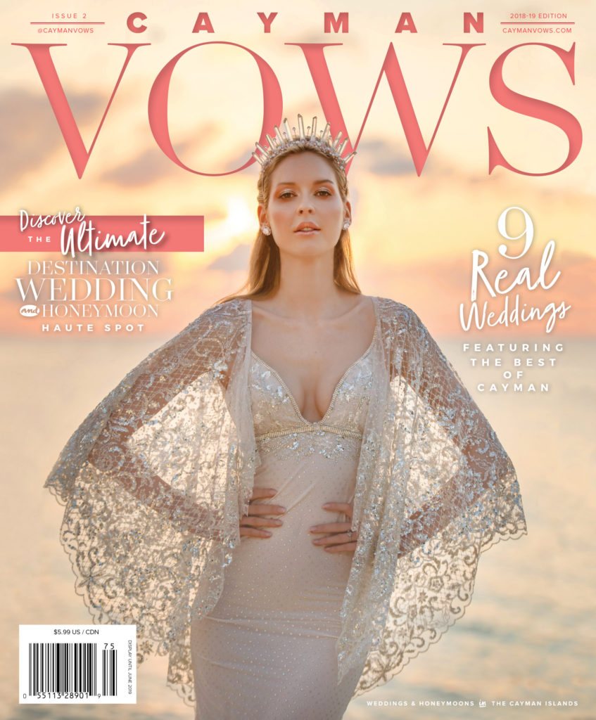 Cover of Cayman Vows Magazine on Seven Mile Beach Grand Cayman
