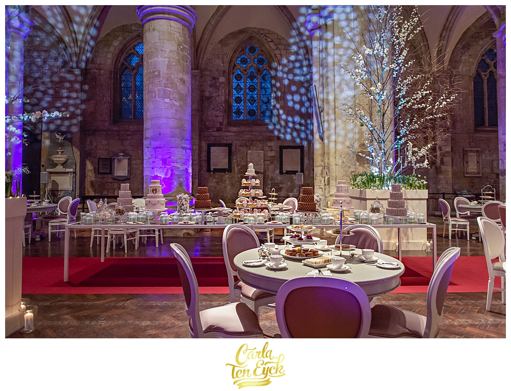 High tea at a wedding at Selby Abbey in Yorkshire UK with Sarah Haywood
