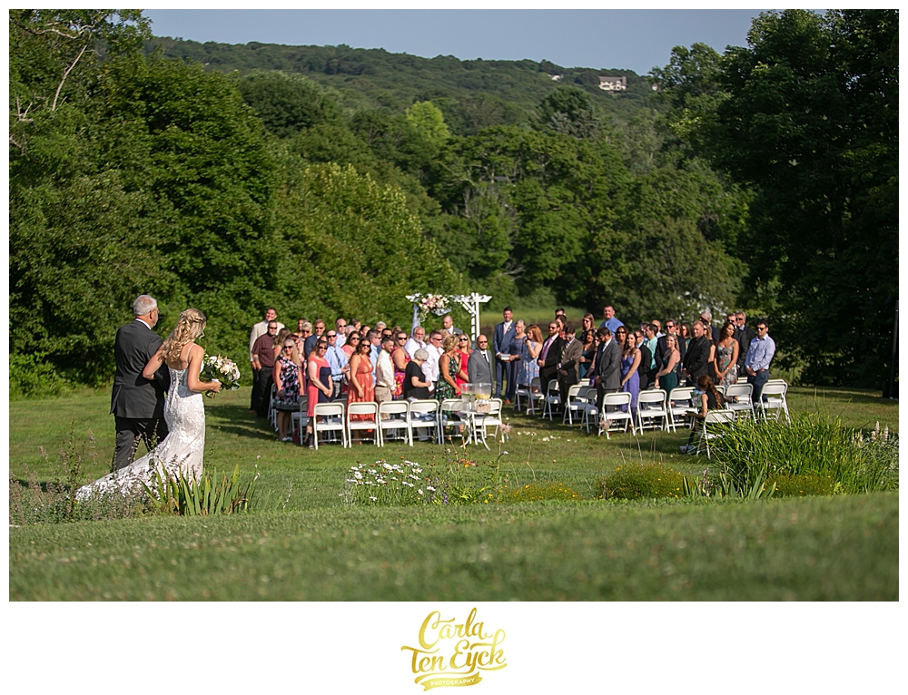 Outdoor wedding ceremony at The Inn at Mystic in Mystic CT