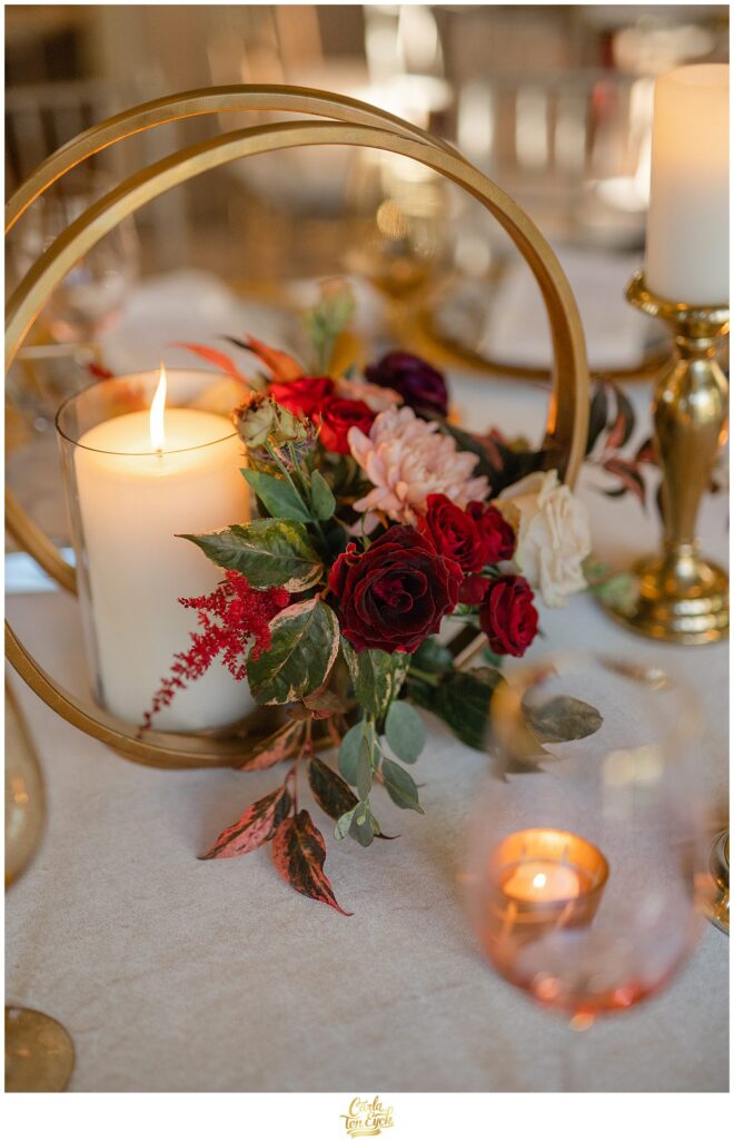 More stunning centerpieces for an  autumn lord Thompson Manor wedding in Thompson CT