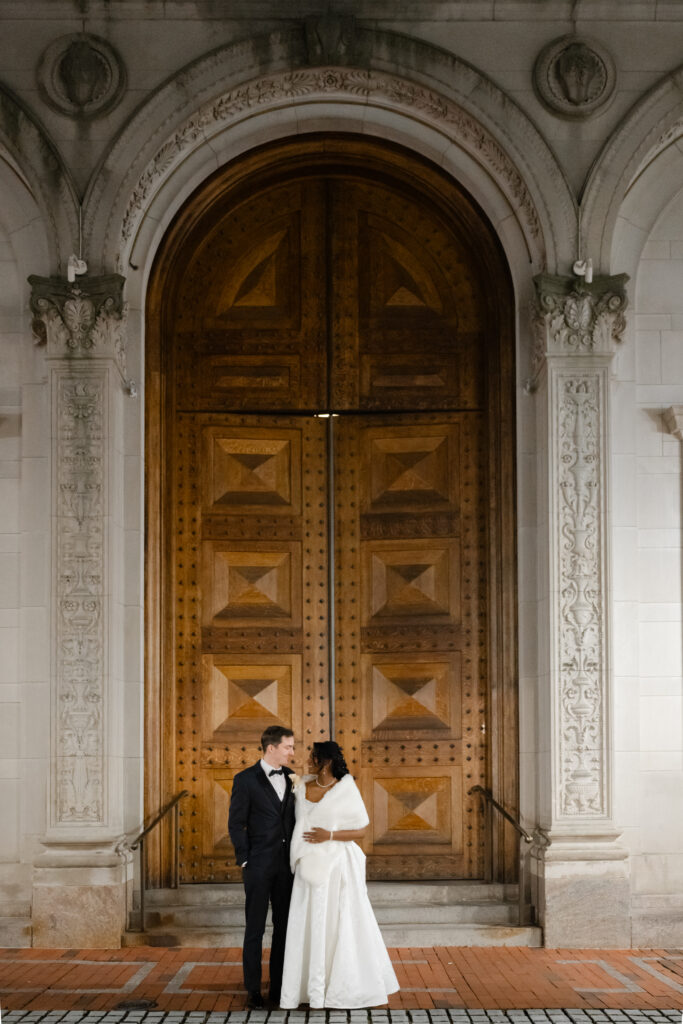 Pratt Street in Hartford is a great spot for wedding photos after your Hartford City Hall elopement