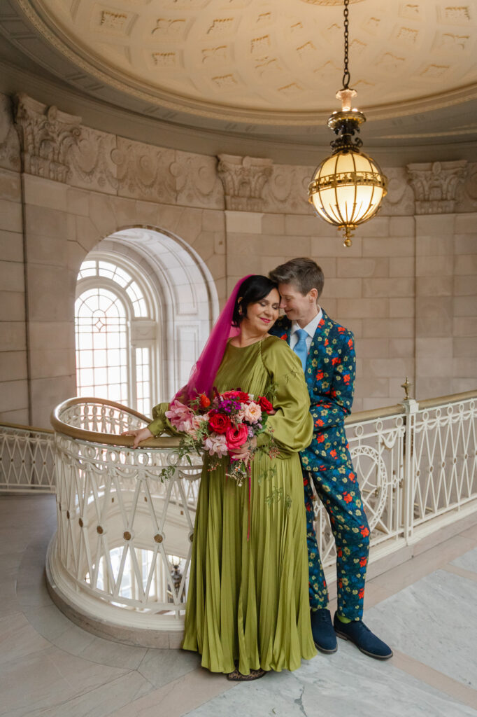 two-brides-lgbtq-colorful-hartford-city-hall-wedding